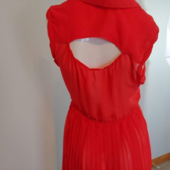 Juniors XS xsmall American Eagle dress peach sheer - Picture 7 of 8